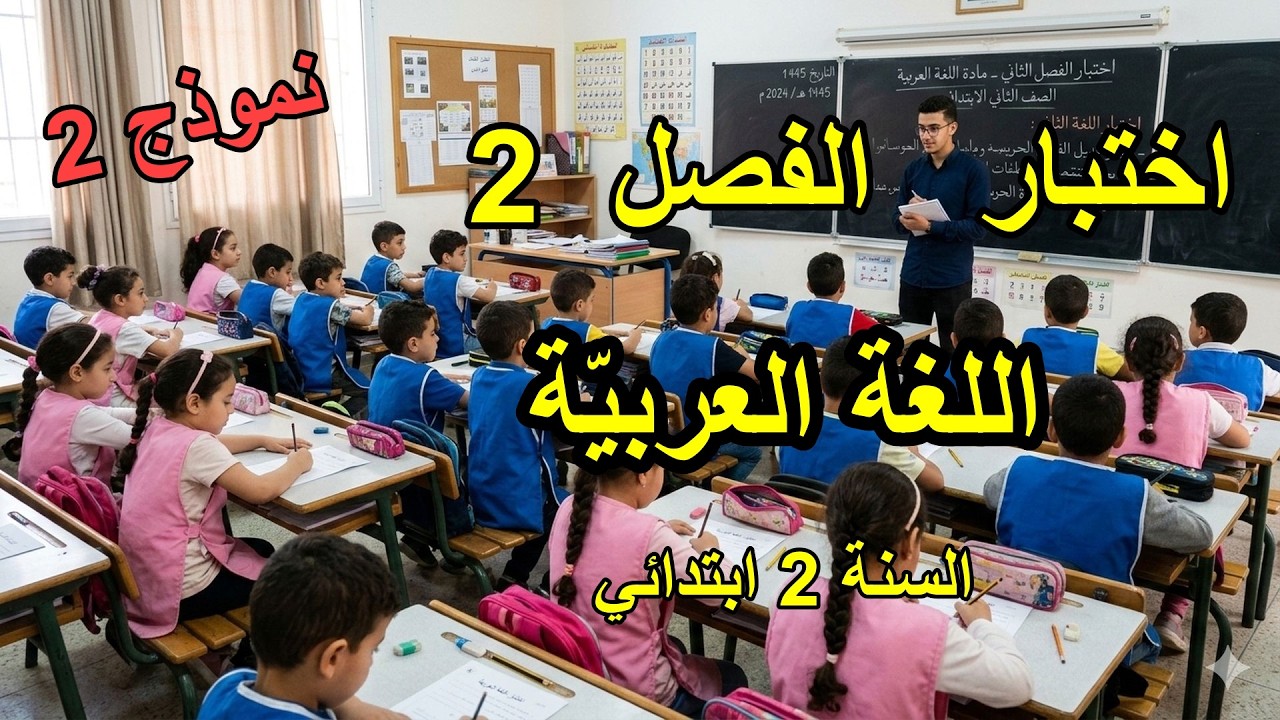 اختبار الفصل 2 في اللّغة العربيّة للسنة 2 ابتدائي