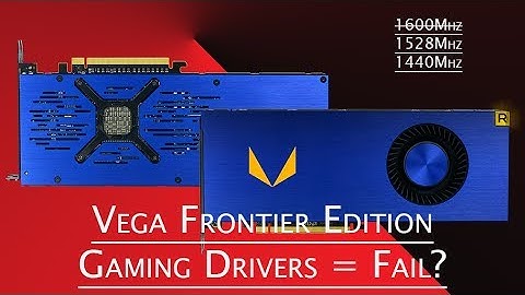 Vega Frontier Edition Gaming Drivers