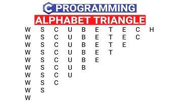 C program to Print Alphabet Triangle Pattern | Alphabet Triangle Pattern in C Language | C programs