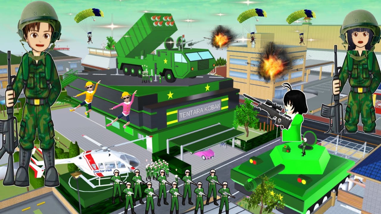 YUTA JADI PENJINAK BOM MILITER ! BUAT MARKAS TANK ROCKET PELURU UNTUK MELAWAN PASUKAN BOM SAKURA