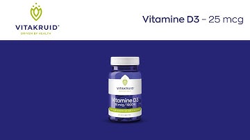 Vitamine D3 25mcg | Voor kalkopname in de botten | Vitakruid
