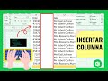 Como insertar una columna en EXCEL con el teclado