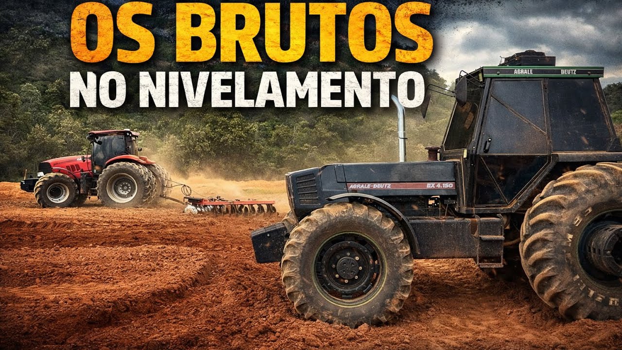 DEUTZ AGRALE 4.150 E CASE PUMA 200 NO PREPARO DAS PASTAGENS!
