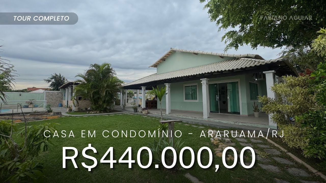 CASA MOBILIADA DE CONDOMÍNIO À VENDA EM ARARUAMA/RJ