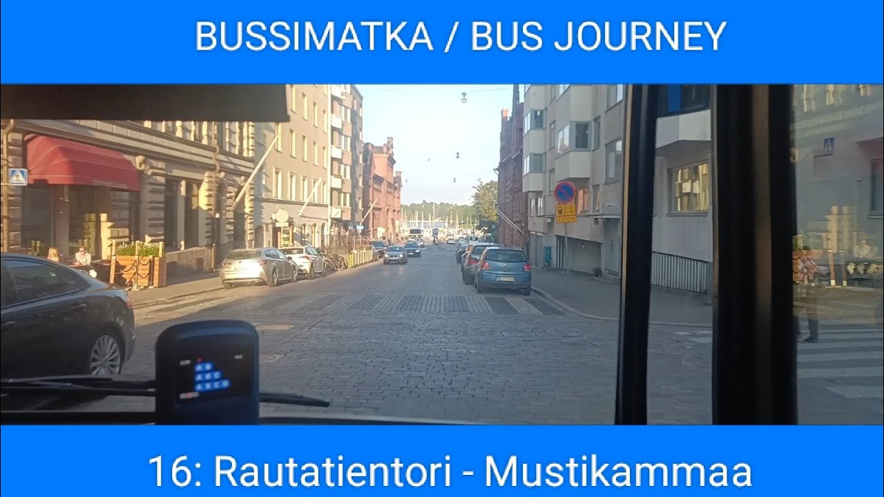 🇫🇮 BUS JOURNEY | HSL HRT (Helsinki) 16: Rautatientori - Mustikkammaa