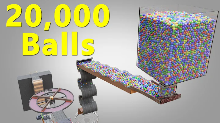 20,000 colorful Balls Marble Run screening animation V12