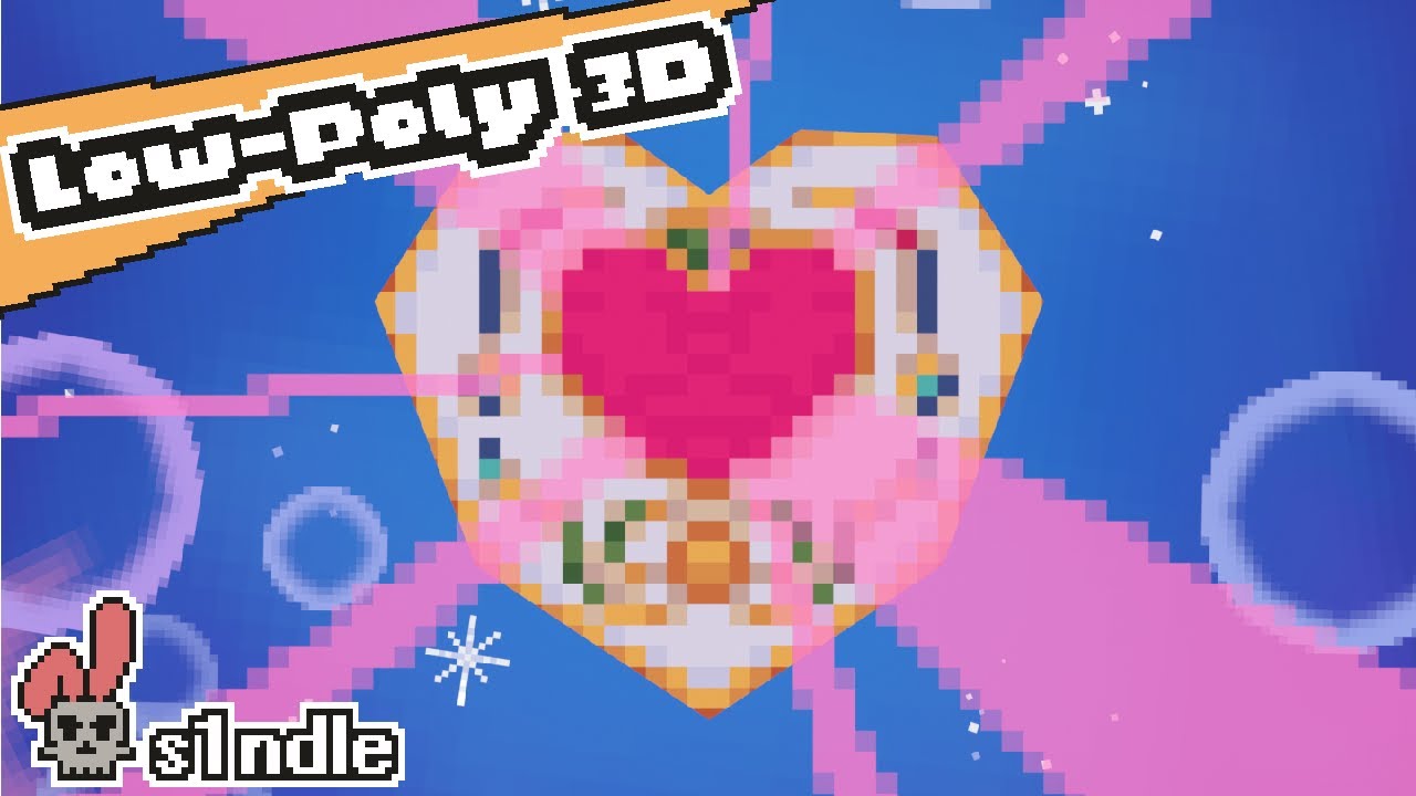 Low-Poly 3D Moon Cosmic Power, Make Up