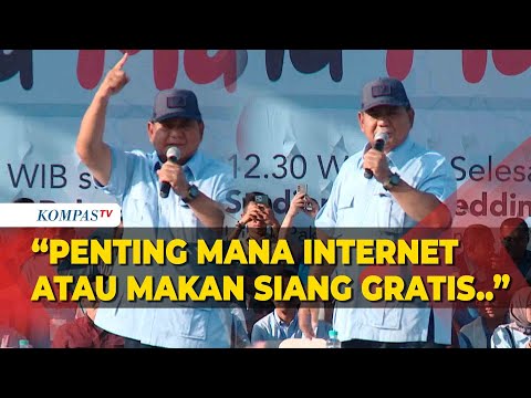 Kala Prabowo Bandingkan Internet dan Makan Siang Gratis saat Kampanye Akbar di Sumut