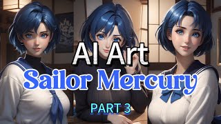 AI Art | Anime Girl | Sailor Mercury In Different Style (PART 3) #aiart #animegirl #sailormercury
