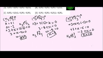 IIT ADVANCED 2017 SOLUTION - The order of the oxidation state of the phosphorus atom in H3PO2, H3PO4