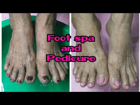 Relaxing foot spa at home and pedicure | Beauty's Skills - YouTube