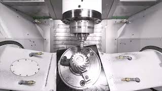 Hypnotic images of metalworking - Manufacturing a gear on a CNC machine Chiron FZ16 S