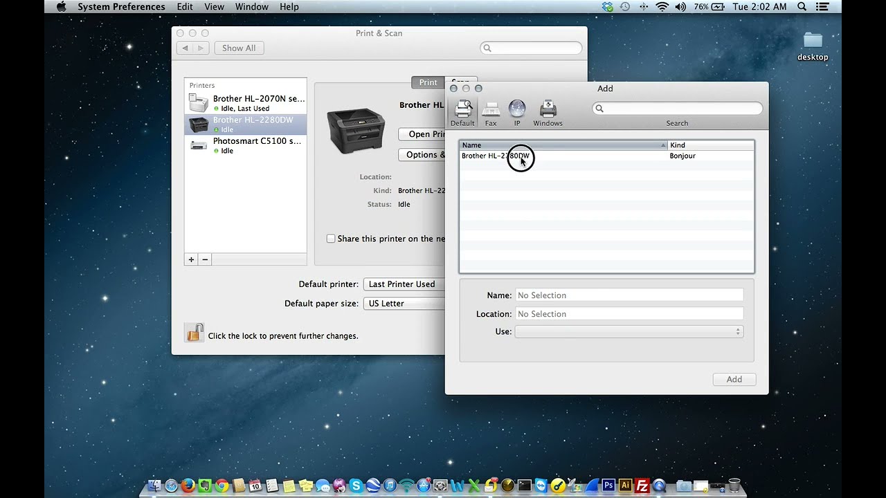 How To Add A Printer On Apple Mac - YouTube