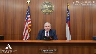 A message from Troup County Commissioner Morris Jones regarding COVID-19.