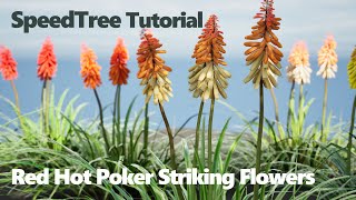 SpeedTree - Tutorial - How to create Red Hot Poker flowers.