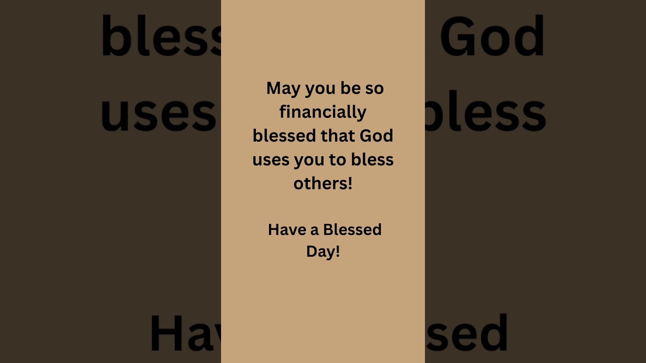 Financially Blessed! 