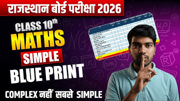 Class 10th Maths Blueprint 2026 RBSE Ka Easy Breakdown 📚|RBSE Class 10 Math official Blue Print 2026