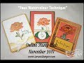 Card #2  &quot;Faux Watercolour Technique&quot; ~ Online Stamp Club November 2017