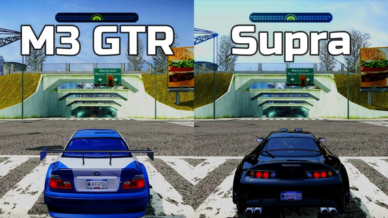 Legendary Battle from classic cars - BMW M3 GTR vs Toyota Supra - NFS ...
