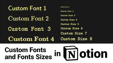 Custom Fonts and Font Sizes in Notion