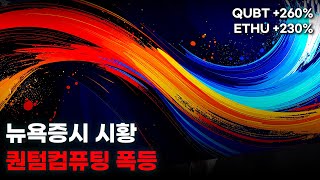 뉴욕증시 테마주 폭등. 엔비디아, 퀀텀컴퓨팅, 리게티컴퓨팅, 이더리움ETF.