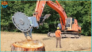 101 Incredible EXTREME Fastest Big Stump Removal Excavator