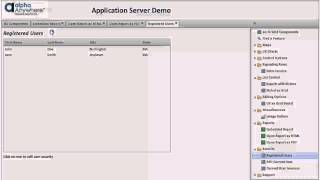 Alpha Anywhere  App server demo UX reports security