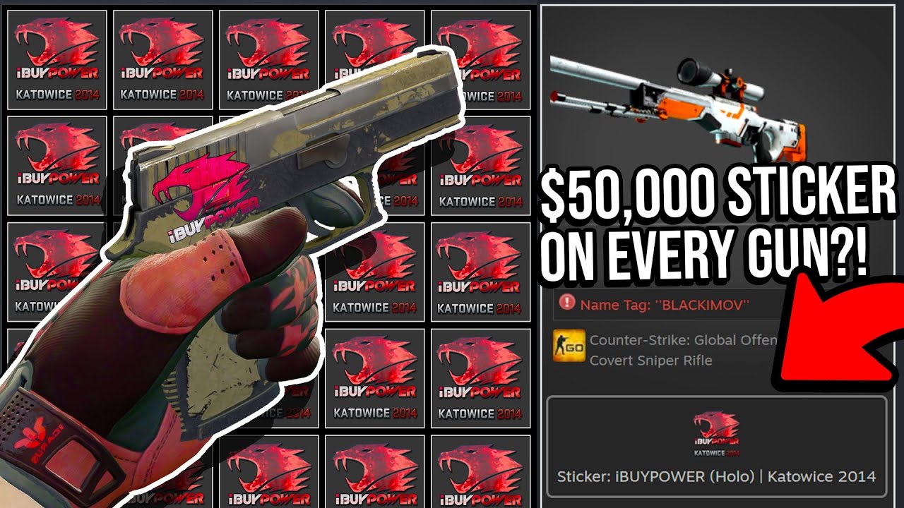 HE PUT iBUYPOWER HOLOS ON ALL HIS SKINS?!