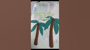 Coconut Tree Fondant Design #fondantdecoration #cakedecorating #cakes #fondantdesign #tree #shorts