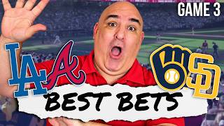 MLB Playoffs BEST Bets TODAY! | Dodgers vs. Braves & Brewers vs. Padres Game 3