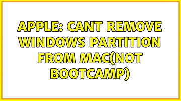 Apple: Cant remove windows partition from mac(not BOOTCAMP) (3 Solutions!!)