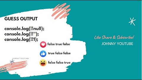 Logical Not !  In Javascript  | JavaScript Tricky  Questions|  JavaScript Tutorials for beginners