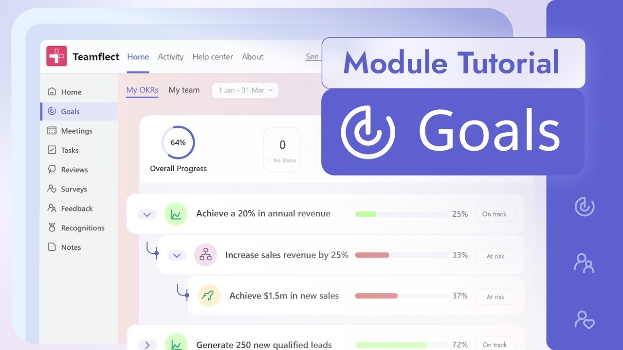 How to Set & Track OKRs in Microsoft Teams Teamflect Goals Tutorial