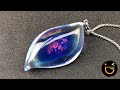 Resin art / Amazing crystal-clear blue pendant Jewelry / epoxy resin art jewelry pendant