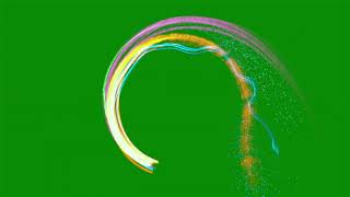 Green Screen Rainbow Ribbon Animation Effect Chromakey Overlay Футаж Радуга Эффект хромакей