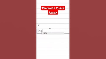 Tricentis Tosca Regex Usage