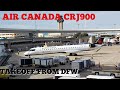 Air Canada CRJ 900 FULL departure from Dallas Fort Worth!