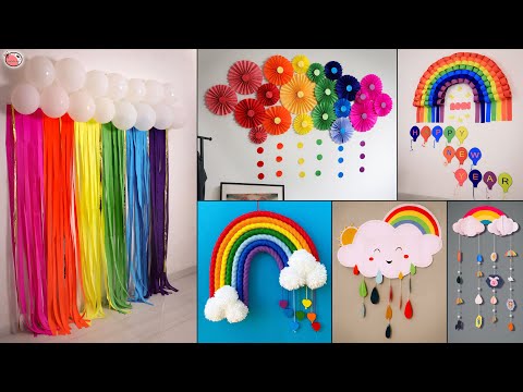 Fun & Cheap! DIY Rainbow Room Decor & Party Decor | Peaceful Nest | With Rope | Paper Plate