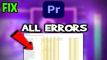 Adobe Premiere Pro – How to Fix All Errors – Complete Tutorial