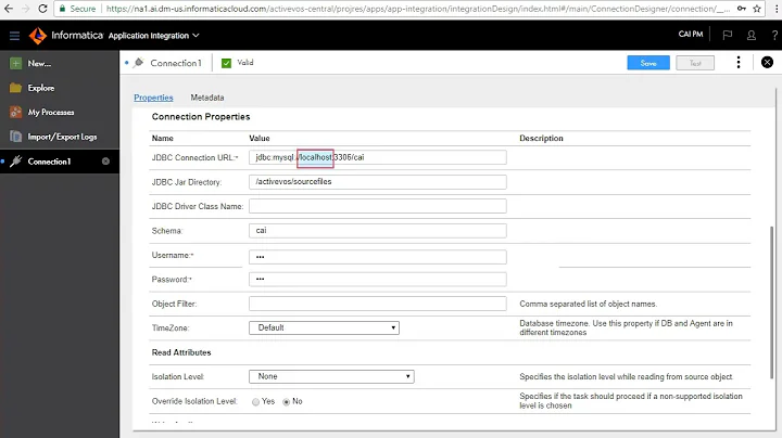 How to create JDBC Connection in Cloud Application Integration
