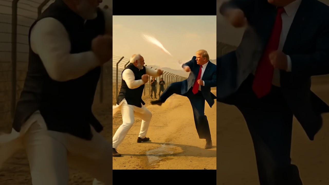 "Trump vs Modi Water Fight! 😂💦 Viral Funny Short 