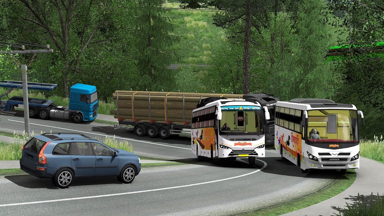 SHIVSHAHI BUS GAMES - PLAYING WITH STEERING WHEEL | AMAZING BUS GAME