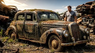 ASMR Full Restoration of Mercedes-Benz 170 S | Abandoned Classic to Showroom New 😱