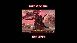 Blood Raven X-Suit  Only 10 UC Spin | Day 21/60 BGMI #bgmi #shorts #gaming #xsuit