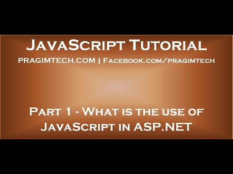 ตัวอย่าง โค้ด javascript  Update  What is the use of JavaScript in ASP NET