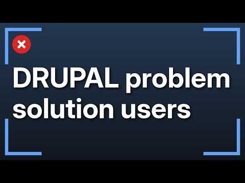 Drupal: Users in Database (2 Solutions!!)