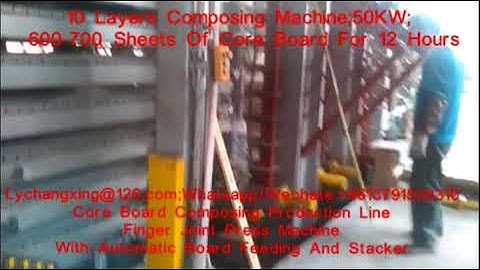 Block board composing machine- core board production line