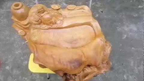 Khay trà Di Lặc gỗ lũa Bách Xanh Mộc Châu Vip - Mộc Hương Shop