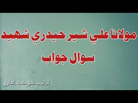 Allama Moulana Ali Sher Haidri Shaheed(Sindhi Sawal Jawab) مولانا علی شیر حیدری شہید