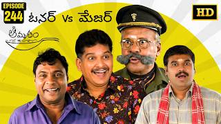 Amrutham Serial Remastered | Episode 244 - Owner vs Major | HD Audio & Video | Telugu Comedy Series